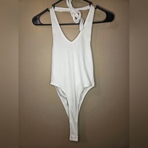 Fashion Nova White Bodysuit Size Large NWT